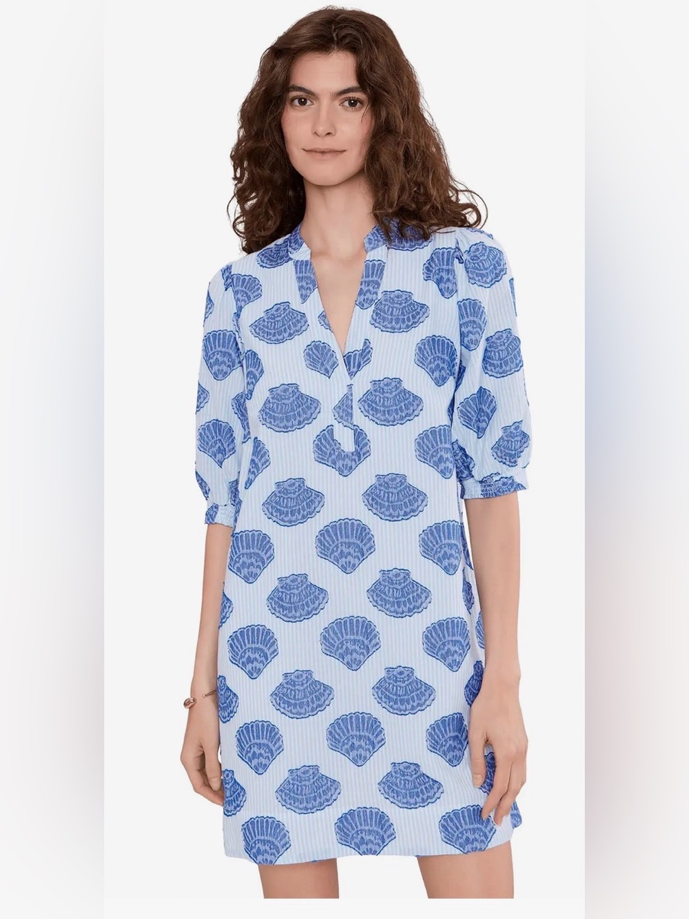 Lilly Pulitzer
Mialeigh Elbow Sleeve Dress
Daydream Blue Seashell Jacquard